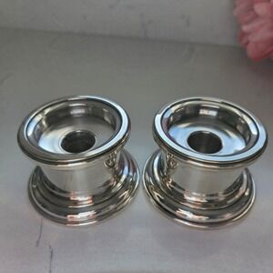Gorham Silver Plated Round Candlestick Holders Set of 2 Taper/Pillar Vintage